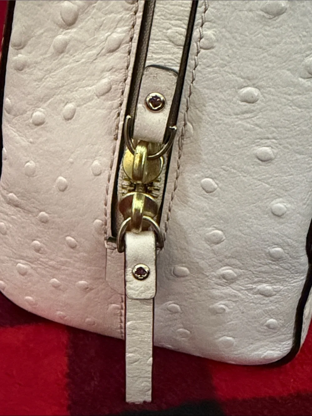 Kate Spade Riverside Street Ostrich Small Felix Satchel